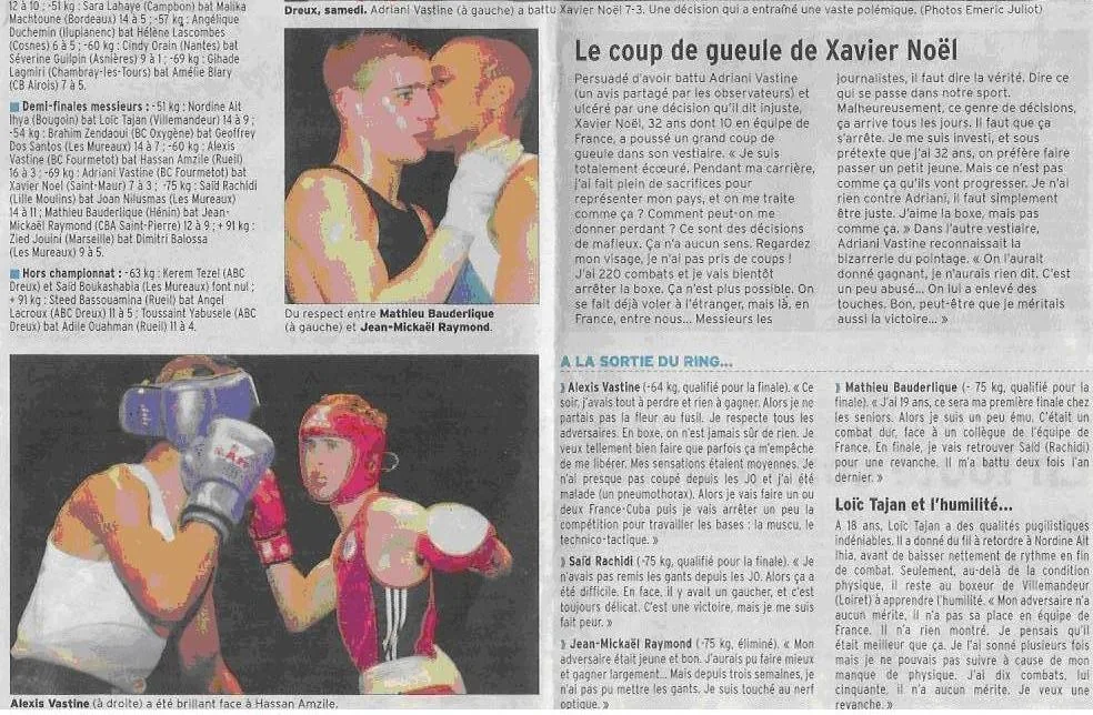 Coupure de presse&nbsp;: Championnats de France amateurs à Dreux